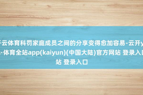 开云体育科罚家庭成员之间的分享变得愈加容易-云开yun·体育全站app(kaiyun)(中国大陆)官方网站 登录入口