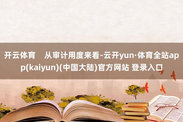 开云体育    从审计用度来看-云开yun·体育全站app(kaiyun)(中国大陆)官方网站 登录入口